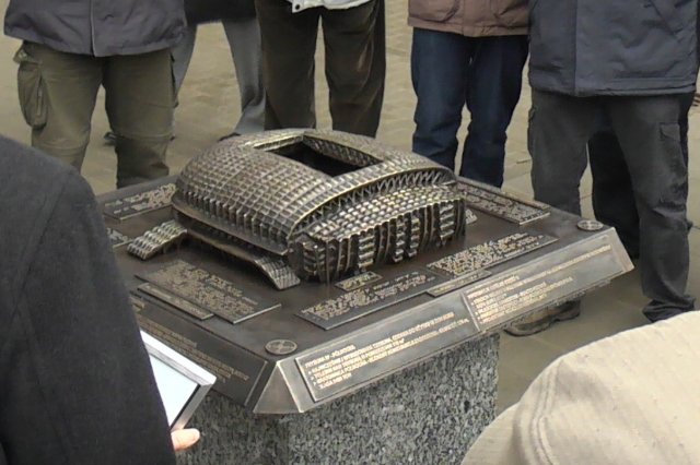 odsłonięcie makiety stadionu miejskiego